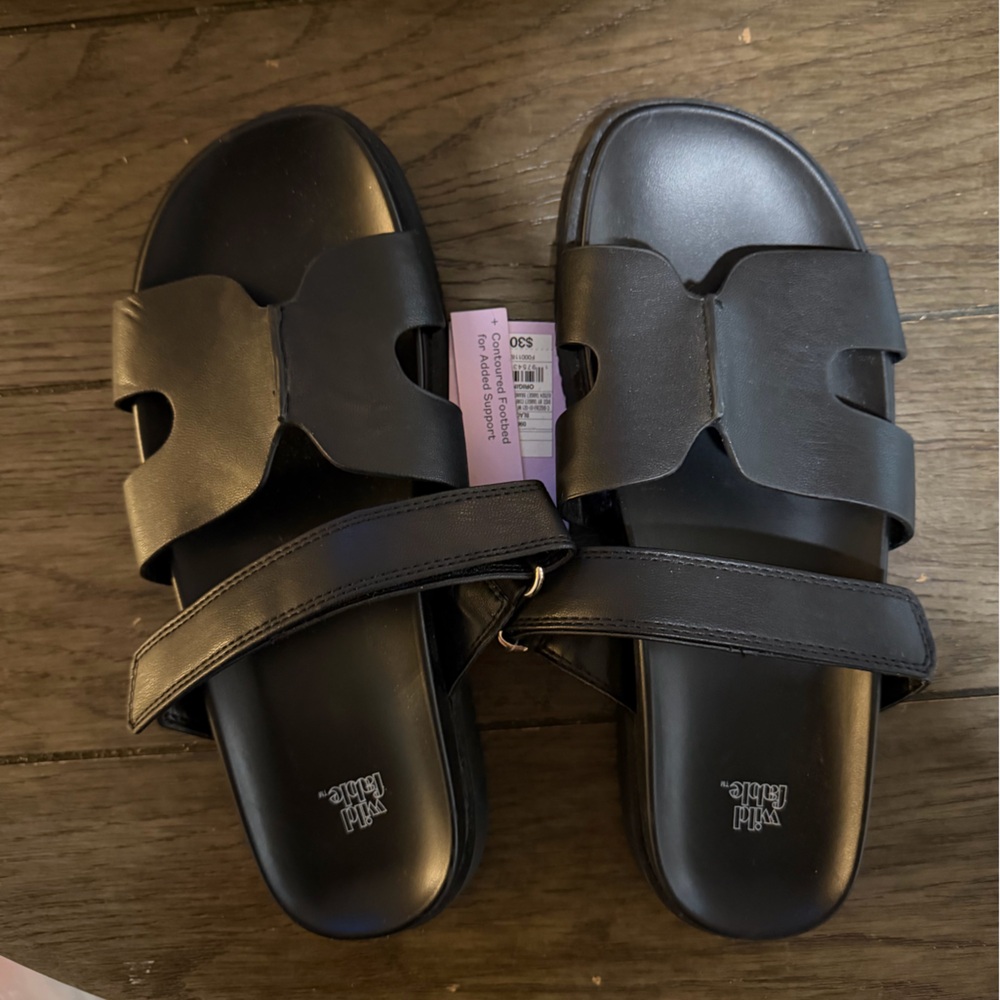 Black Slide Sandals